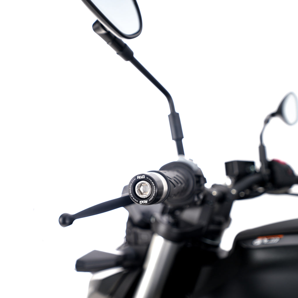 Bar End Sliders for the Suzuki GSX-R1000 '17- '24, GSX-R1000R '17- '24, GSX-8S (R) '23-,GSX- 8T '25-, GSX-8TT '25-, DR-Z4SM '25- ,V-Strom 800DE & V-Strom 800RE '23-