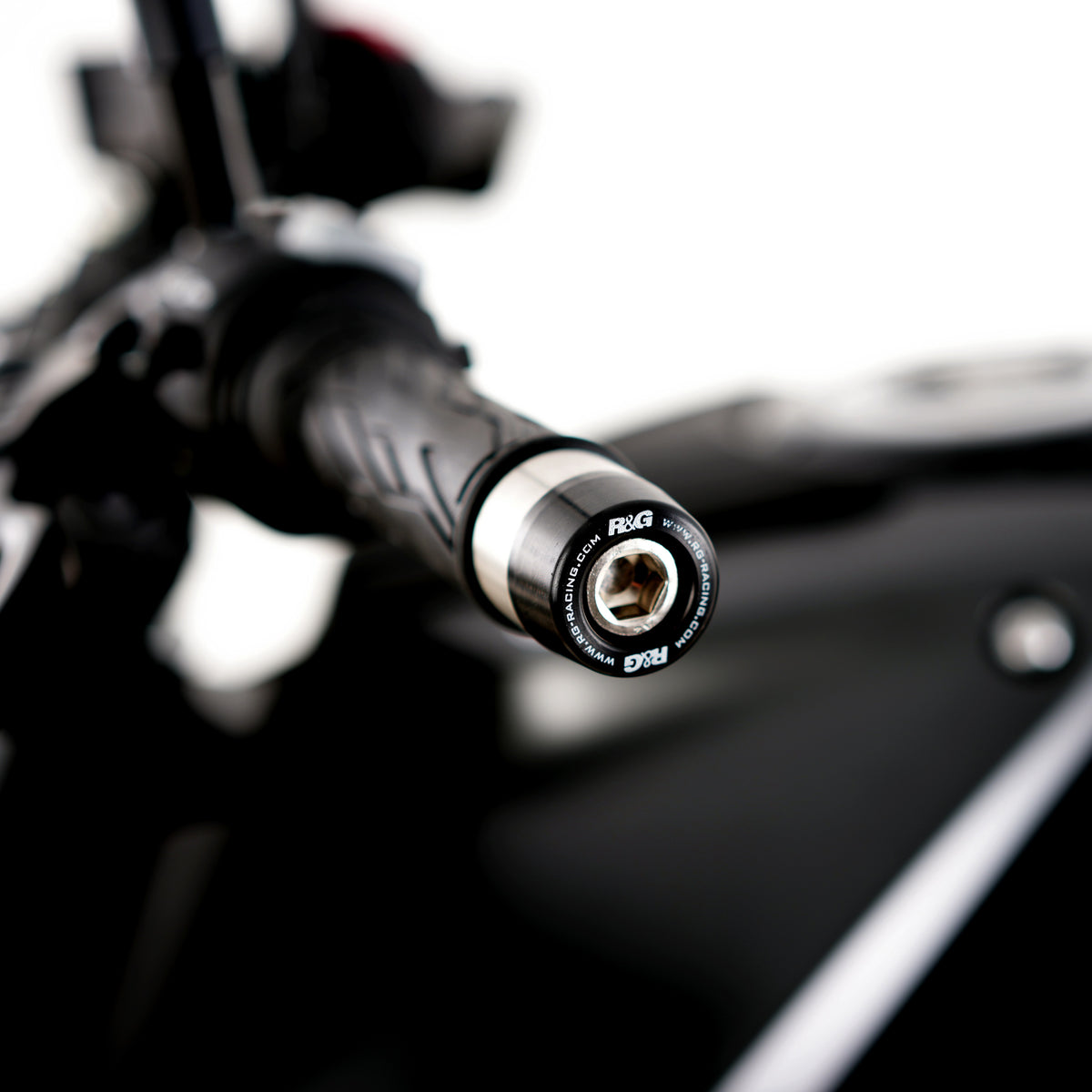 Bar End Sliders for the Suzuki GSX-R1000 '17- '24, GSX-R1000R '17- '24, GSX-8S (R) '23-,GSX- 8T '25-, GSX-8TT '25-, DR-Z4SM '25- ,V-Strom 800DE & V-Strom 800RE '23-