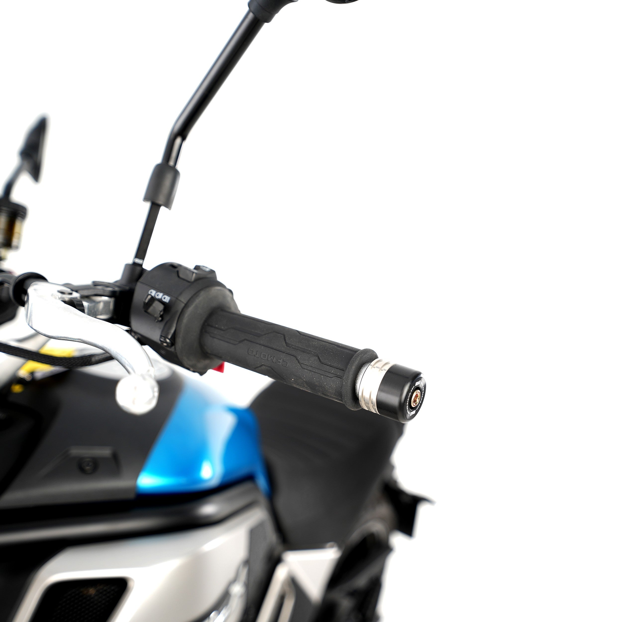 Bar End Sliders for the Ducati Panigale V4(S), Speciale '18-, V4R '20-, Monster 950 (+) '21-25, Monster 937 (+) '21-25, CFMoto 450SS/SR '23-, CFMoto 700CL-X Heritage '21-, CFMoto 650GT '19- / CFMoto 300NK '21- & Vmoto Stash '24-