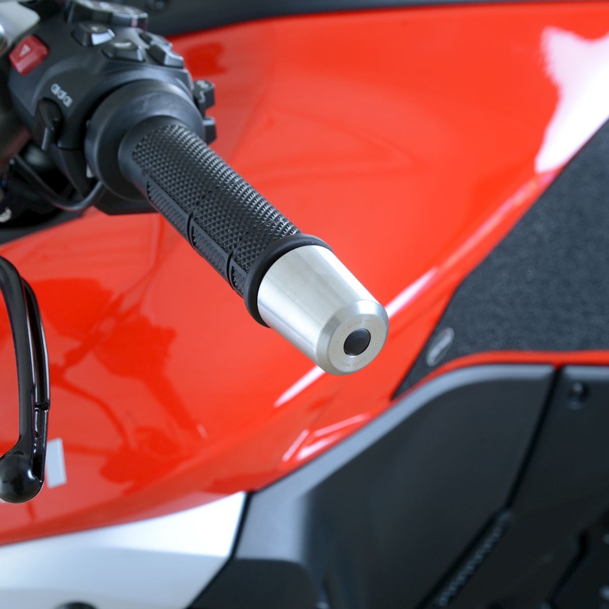 R&G Stainless Steel Bar Ends for the Ducati Streetfighter V4 (S) '20- '24, Multistrada V4 '21- '24,Multistrada V4S '21-, Ducati Streetfighter V2 '22- '24 & Husqvarna Norden 901 '22-