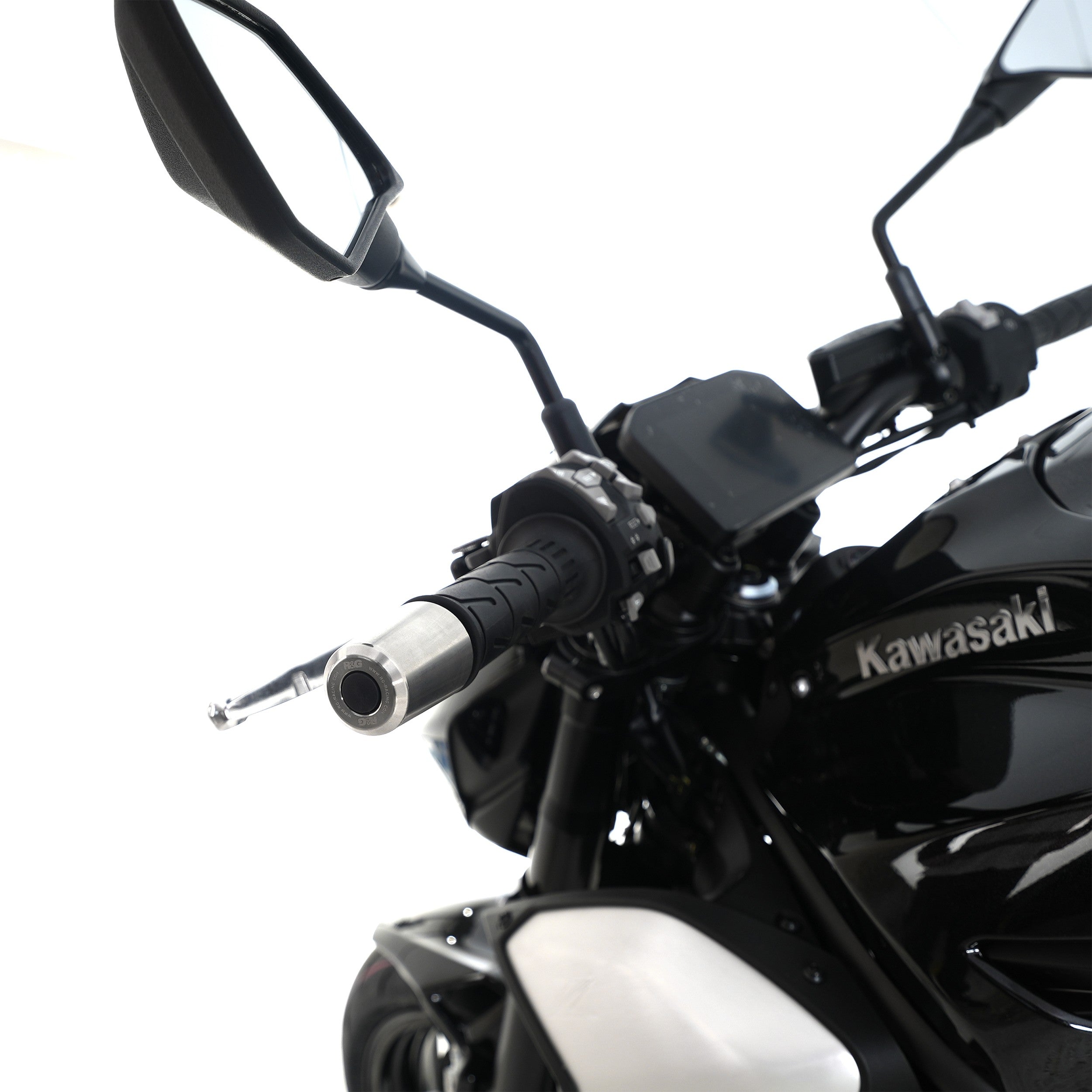 R&G Stainless Steel Bar Ends for Kawasaki Z900RS '18- '24, Z900 '17-, Z H2 '20- '24, ZX-25R '20-, Z650RS '21- '24, ZX6-R(636) '19-  & ZX-4R(R) (SE) '23-