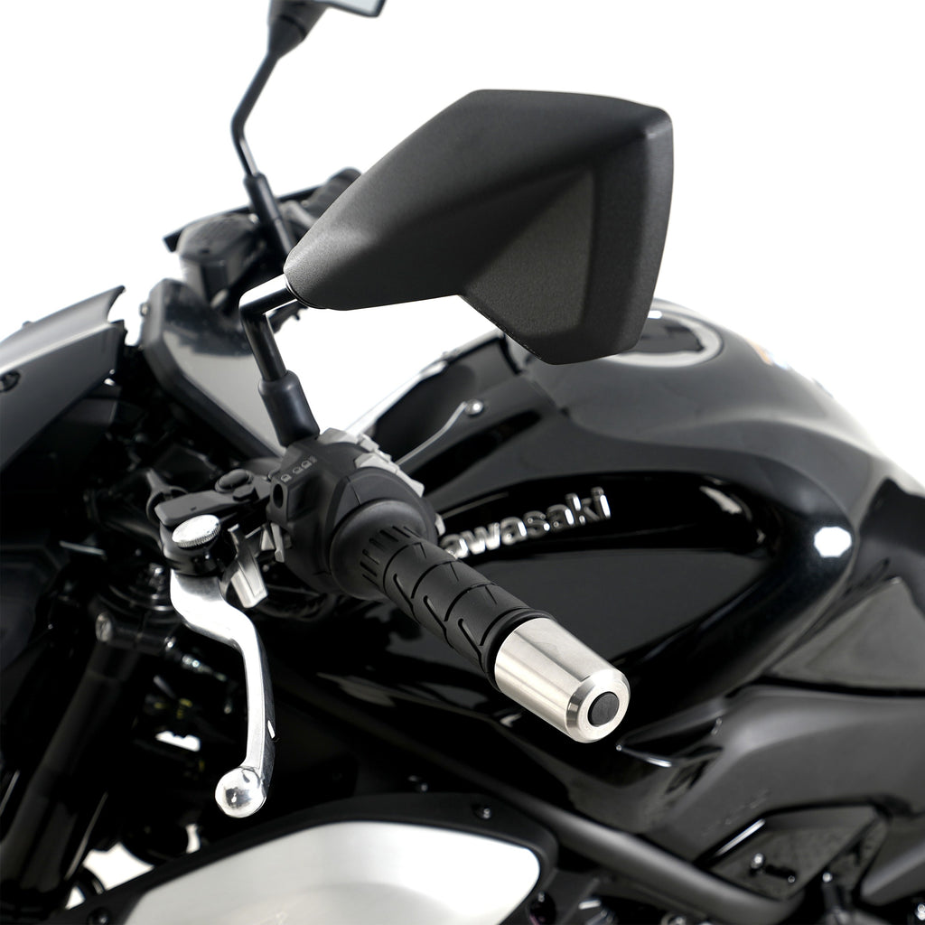R&G Stainless Steel Bar Ends for Kawasaki Z900RS '18- '24, Z900 '17-, Z H2 '20- '24, ZX-25R '20-, Z650RS '21- '24, ZX6-R(636) '19-  & ZX-4R(R) (SE) '23-
