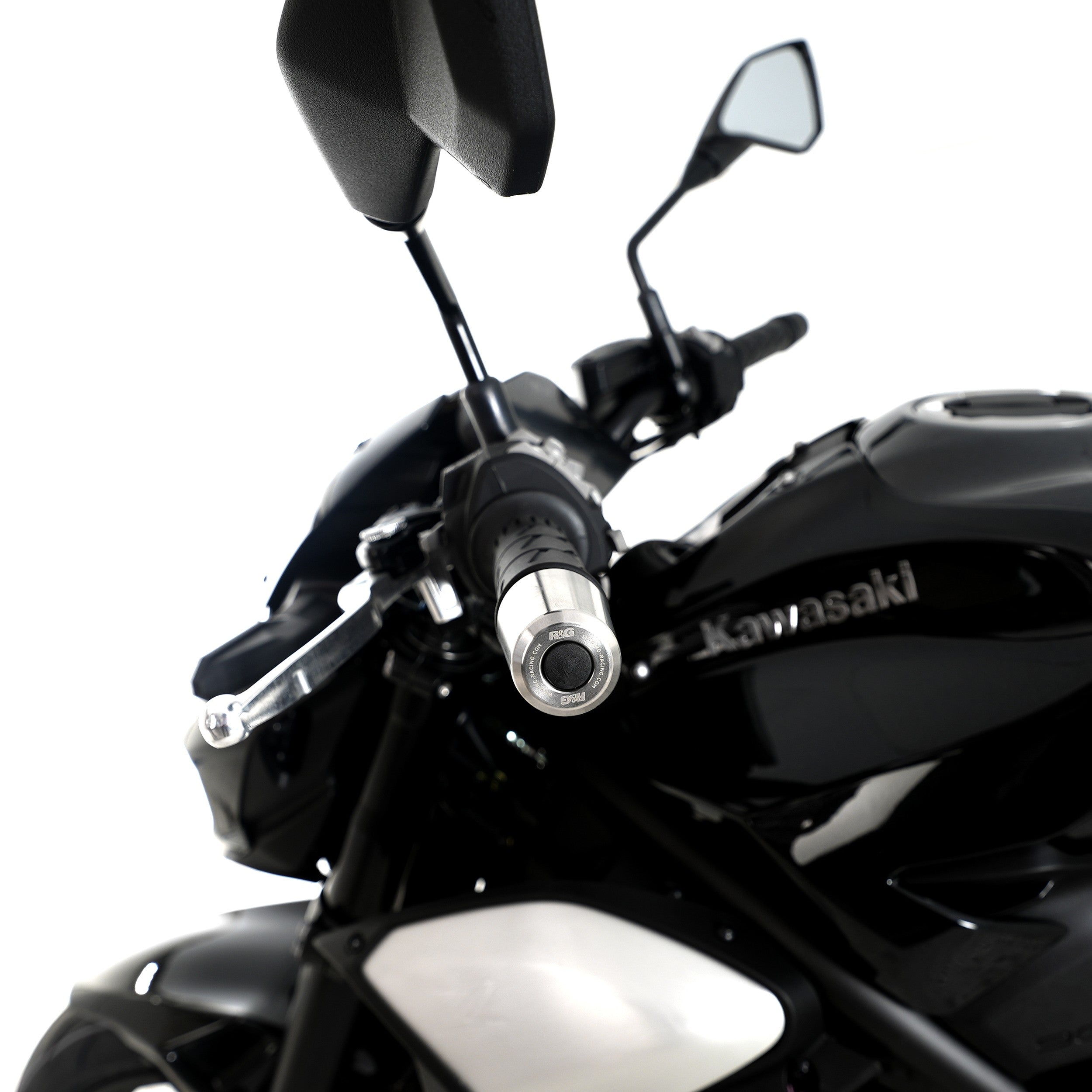 R&G Stainless Steel Bar Ends for Kawasaki Z900RS '18- '24, Z900 '17-, Z H2 '20- '24, ZX-25R '20-, Z650RS '21- '24, ZX6-R(636) '19-  & ZX-4R(R) (SE) '23- Secondary image