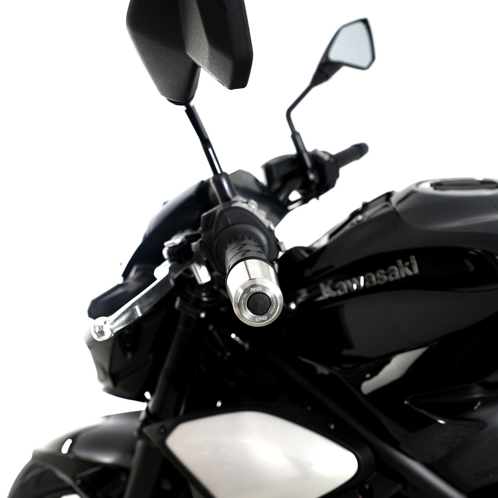 R&G Stainless Steel Bar Ends for Kawasaki Z900RS '18- '24, Z900 '17-, Z H2 '20- '24, ZX-25R '20-, Z650RS '21- '24, ZX6-R(636) '19-  & ZX-4R(R) (SE) '23-