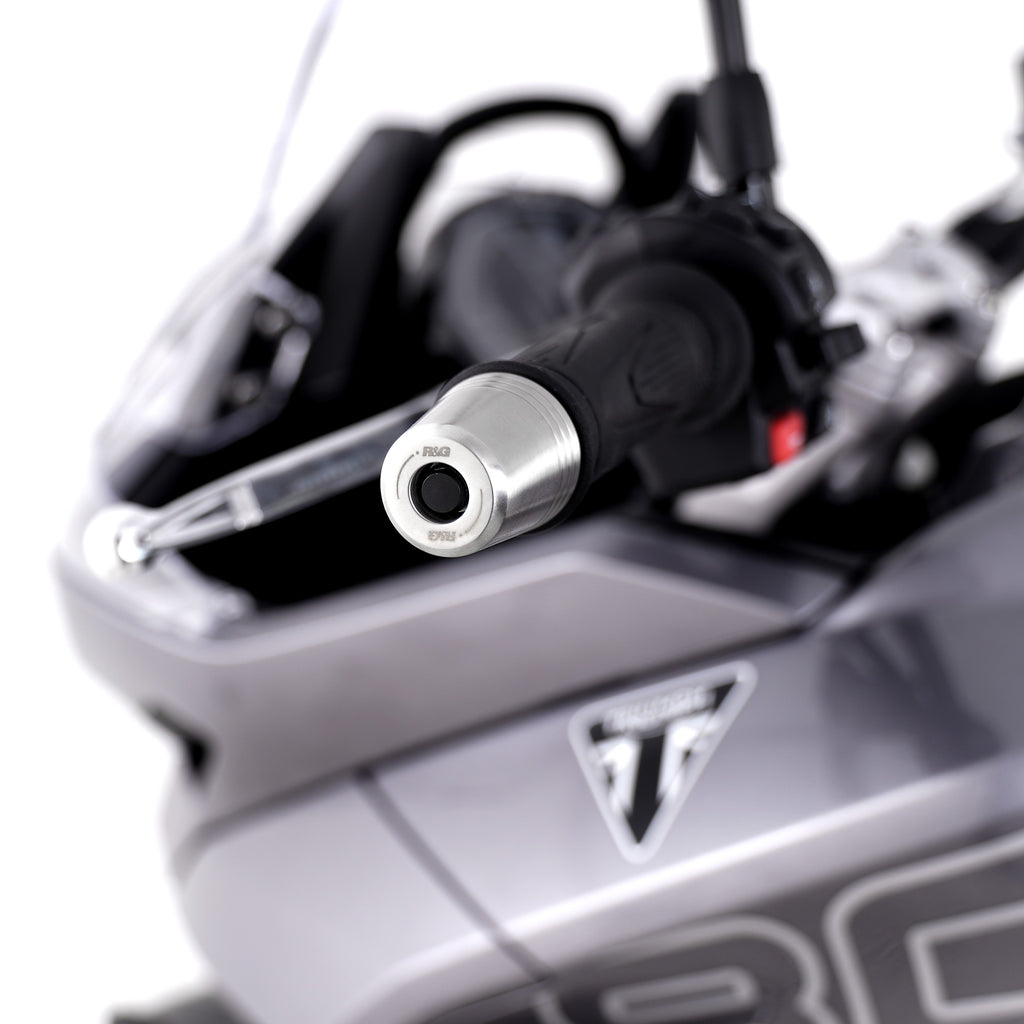 R&G Stainless Steel Bar Ends for multiple Triumph Models & Royal Enfield Continental GT 650 '19- (without bar end mirrors)
