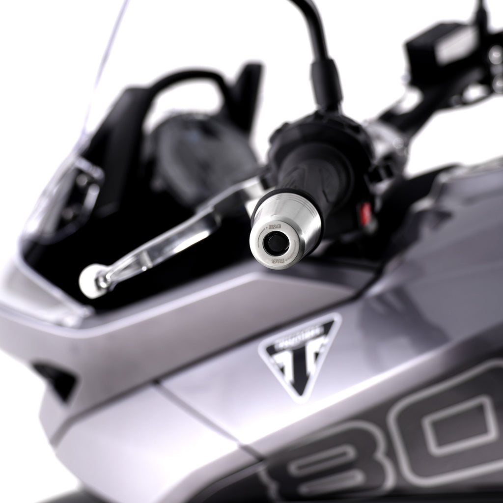 R&G Stainless Steel Bar Ends for multiple Triumph Models & Royal Enfield Continental GT 650 '19- (without bar end mirrors)