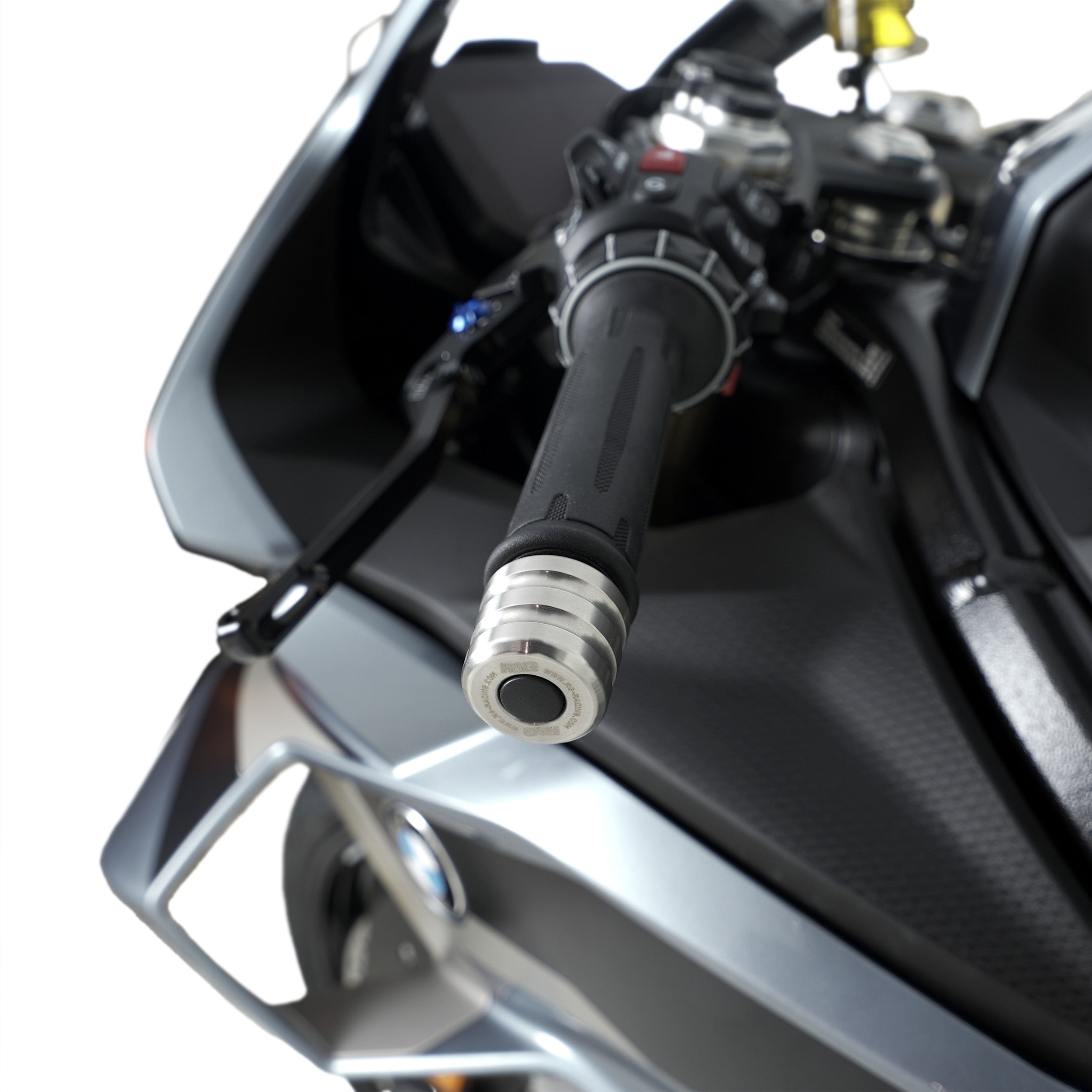 R&G Stainless Steel Bar End Sliders for the BMW F900 R '25-, M1000RR '21- '24, S1000RR '23- , Yamaha Tracer 9 '21- '24, Tracer 9 GT '21- & Tracer 9 GT Plus '25-