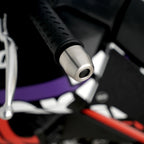 R&G Stainless Steel Bar Ends for the Aprilia Tuareg 660 '22-,Tuareg 660 Rally '25-, RSV4 RF '15 - '24, RSV4 1100 (Factory) '19 -, Ducati Panigale V2 '20 - '24 & Honda Africa Twin  Adventure Sports '18- '24/ CRF1100L Africa Twin DCT '24-