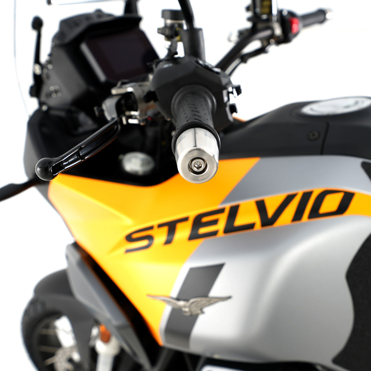 R&G Stainless Steel Bar Ends For Moto Guzzi Stelvio '24-, V7 Stone '21-