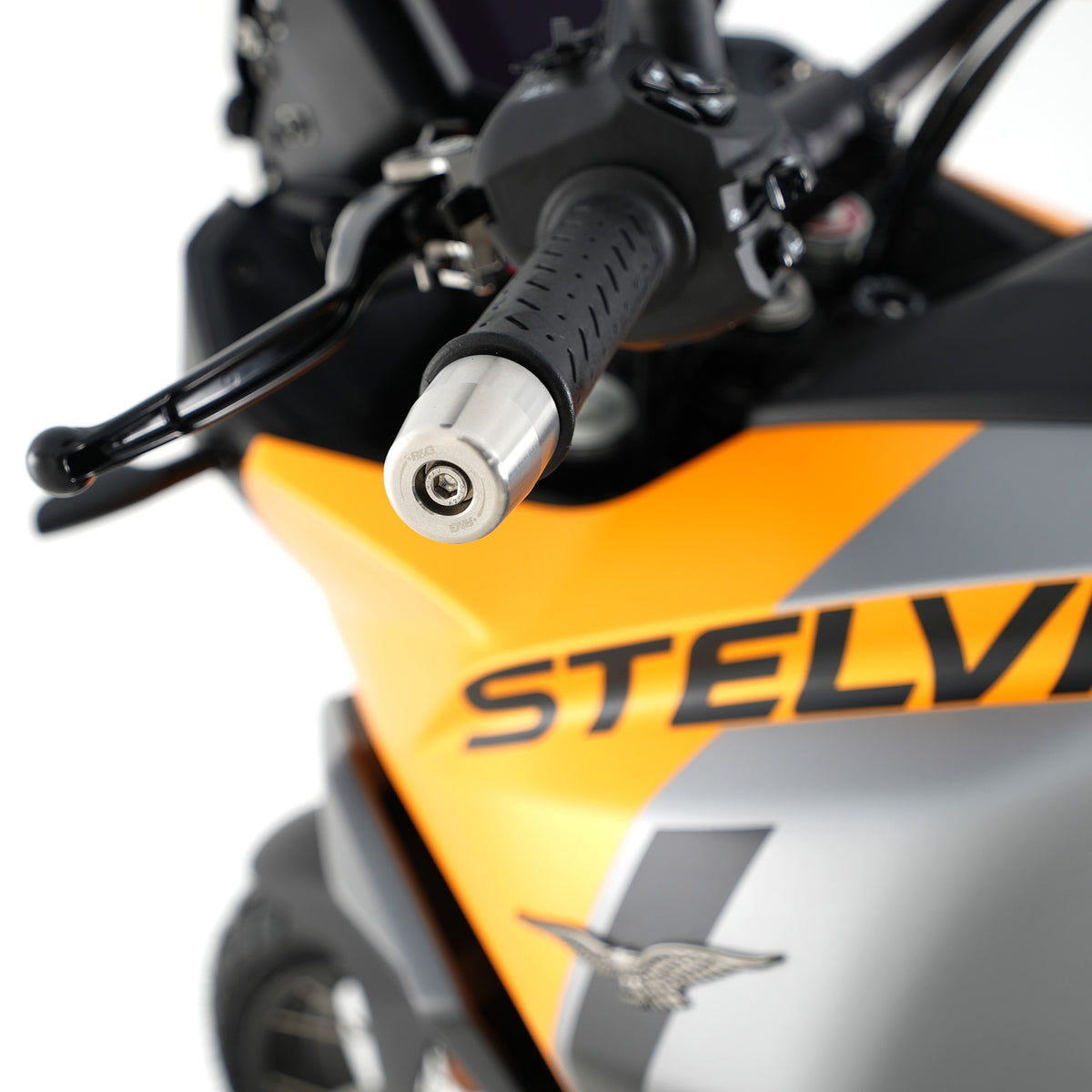 R&G Stainless Steel Bar Ends For Moto Guzzi Stelvio '24-, V7 Stone '21-