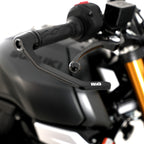 R&G Brake Lever Interlock Guard for Suzuki GSX-8T '25-, GSX-8TT '25-, GSX-8S '23-, GSX-8R '24-, GSX-R1000, GSX- R1000R'17-'24, DR-Z4SM '24-, V-STROM 800DE & V-STROM 800RE '23-.Without mirrors / mirrors removed.