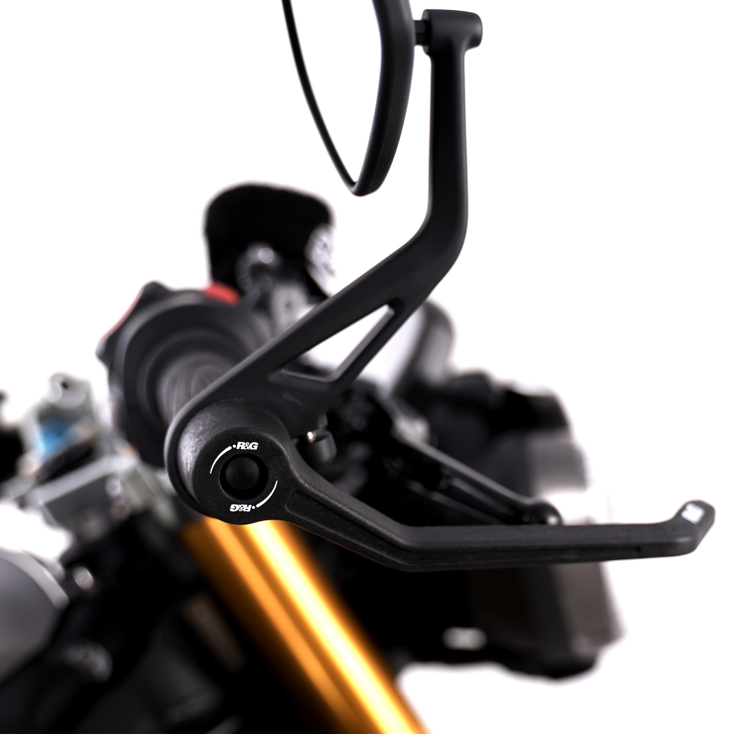 R&G Brake Lever Interlock Guard for Suzuki GSX-S750 '17- '24, DR-Z4SM '25-, Triumph Street Triple R/RS 765 '17-, Street Triple S 765 '17- '20, Street Triple 765 RX '26-, Yamaha YZF-R6 '17-, Aprilia Tuono 660 '21- '24, Honda Dax 125 '22- & MSX125 GROM