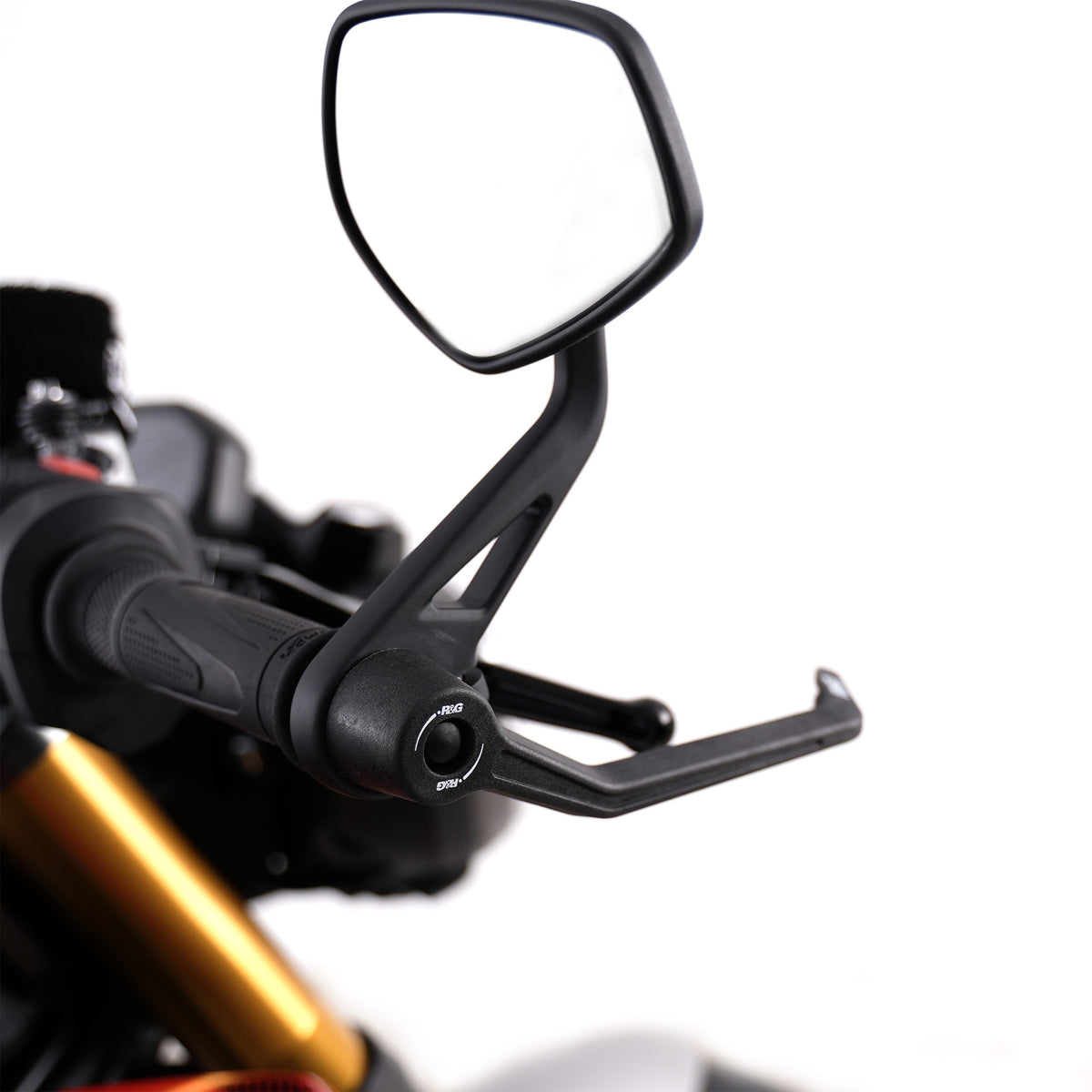 R&G Brake Lever Interlock Guard for Suzuki GSX-S750 '17- '24, DR-Z4SM '25-, Triumph Street Triple R/RS 765 '17-, Street Triple S 765 '17- '20, Street Triple 765 RX '26-, Yamaha YZF-R6 '17-, Aprilia Tuono 660 '21- '24, Honda Dax 125 '22- & MSX125 GROM