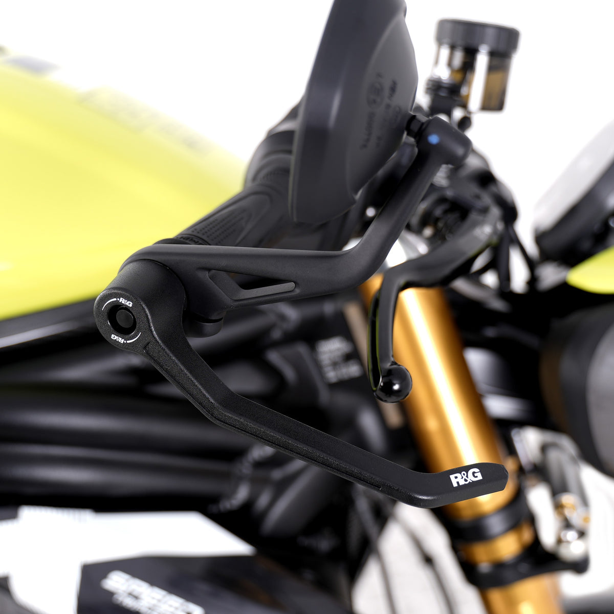 R&G Brake Lever Interlock Guard for multiple Triumph Models & Moto Guzzi V7 Stone '21- (Bar-End Mirror Models Only)