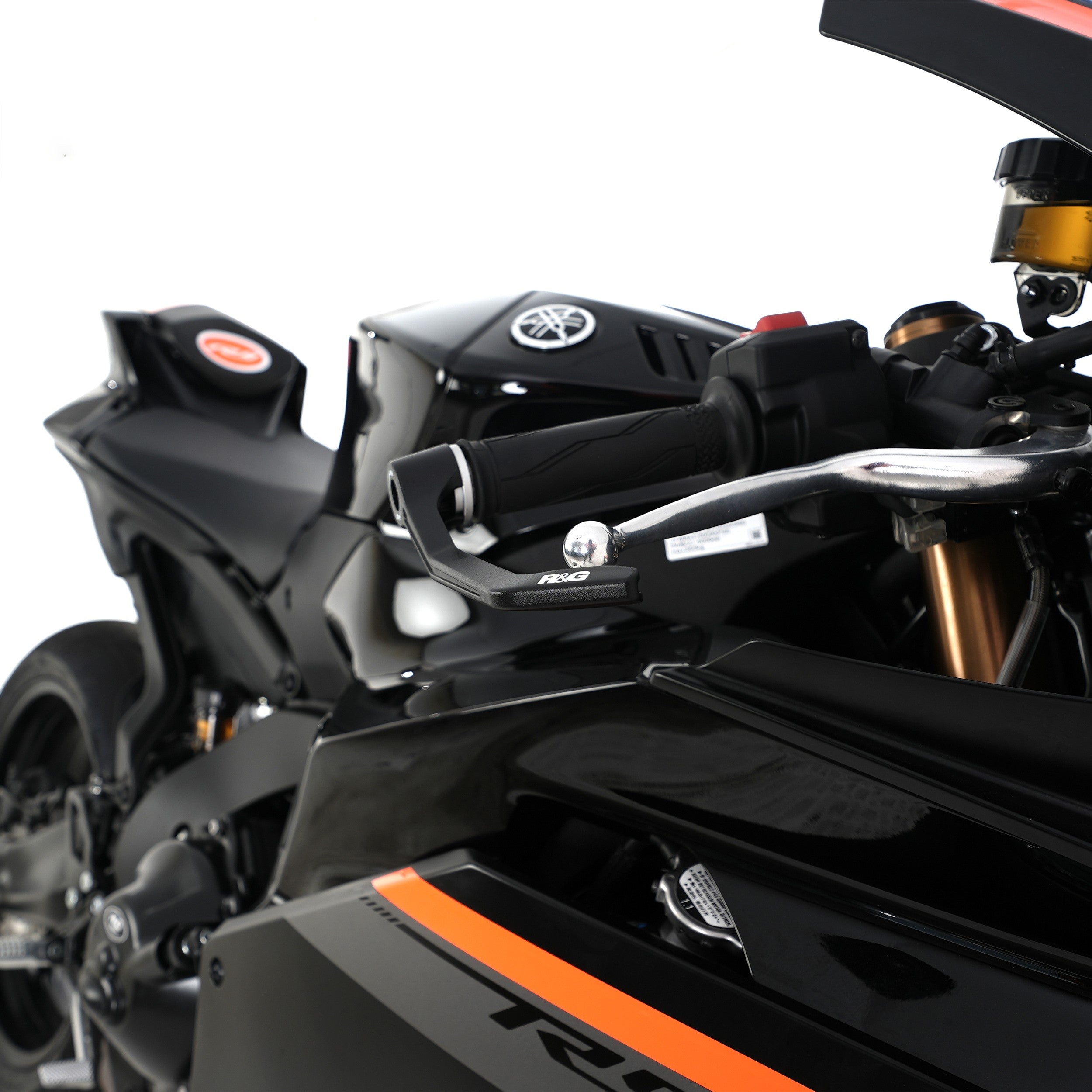 R&G Brake Lever Interlock Guard for Yamaha MT-07 '25-, YZF-R9 '25-, YZF-R1M '15-,YZF-R1 '15-, R7 '22-, Honda CMX1100 Rebel '21-, CMX1100 Rebel DCT '21-, CMX1100T Rebel '23- & CMT1100R Rebel DCT '23- Main image