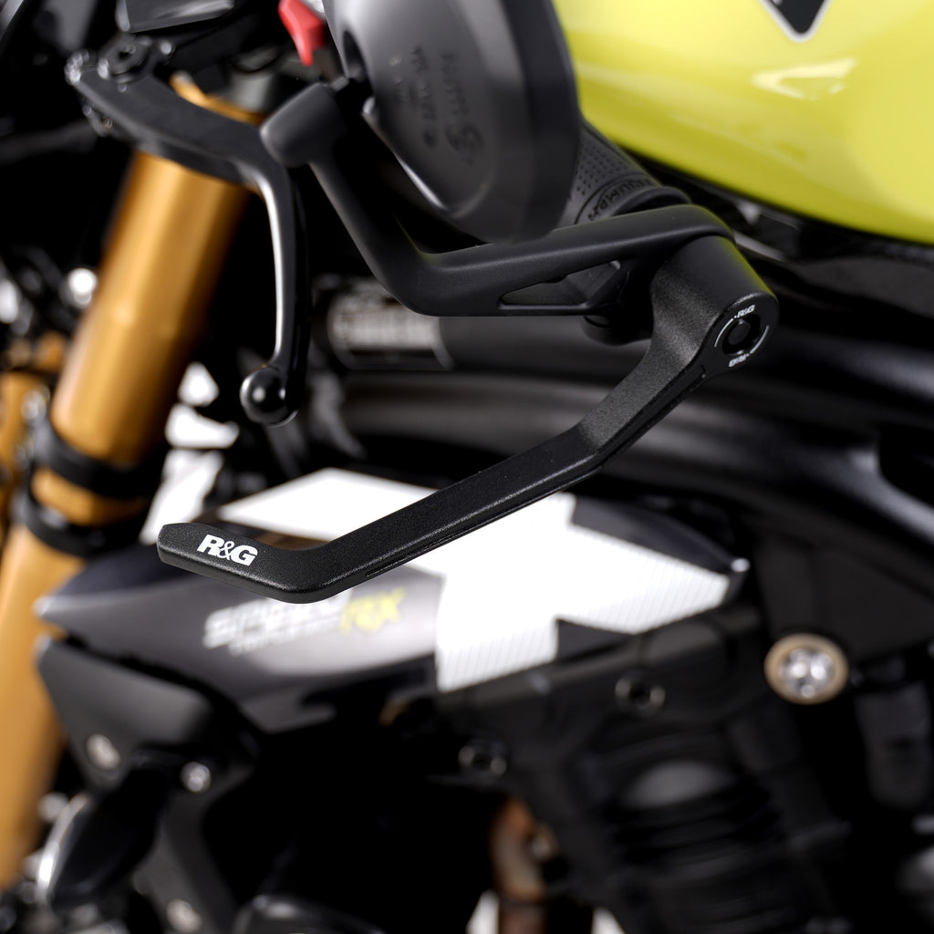R&G Interlock Clutch Lever Guard for multiple Triumph Models & Moto Guzzi V7 Stone '21- (Bar-End Mirror Models Only)
