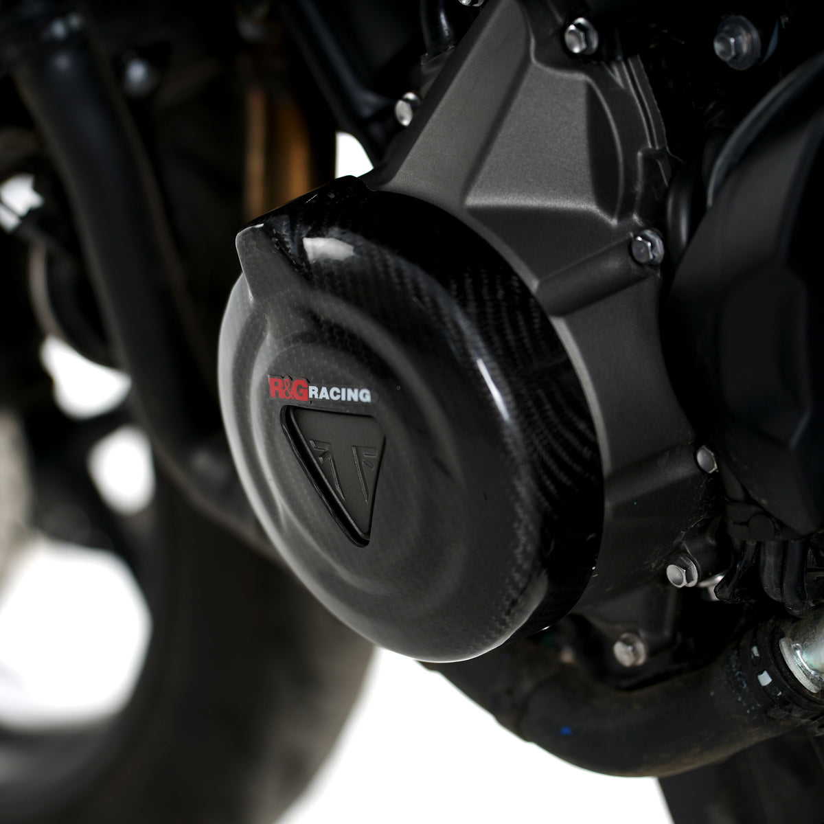 Carbon Fibre Engine Case Slider (LHS) for Triumph Trident 660 '21-, Daytona 660 '24- & Tiger Sport 660 '22- '24 Main image