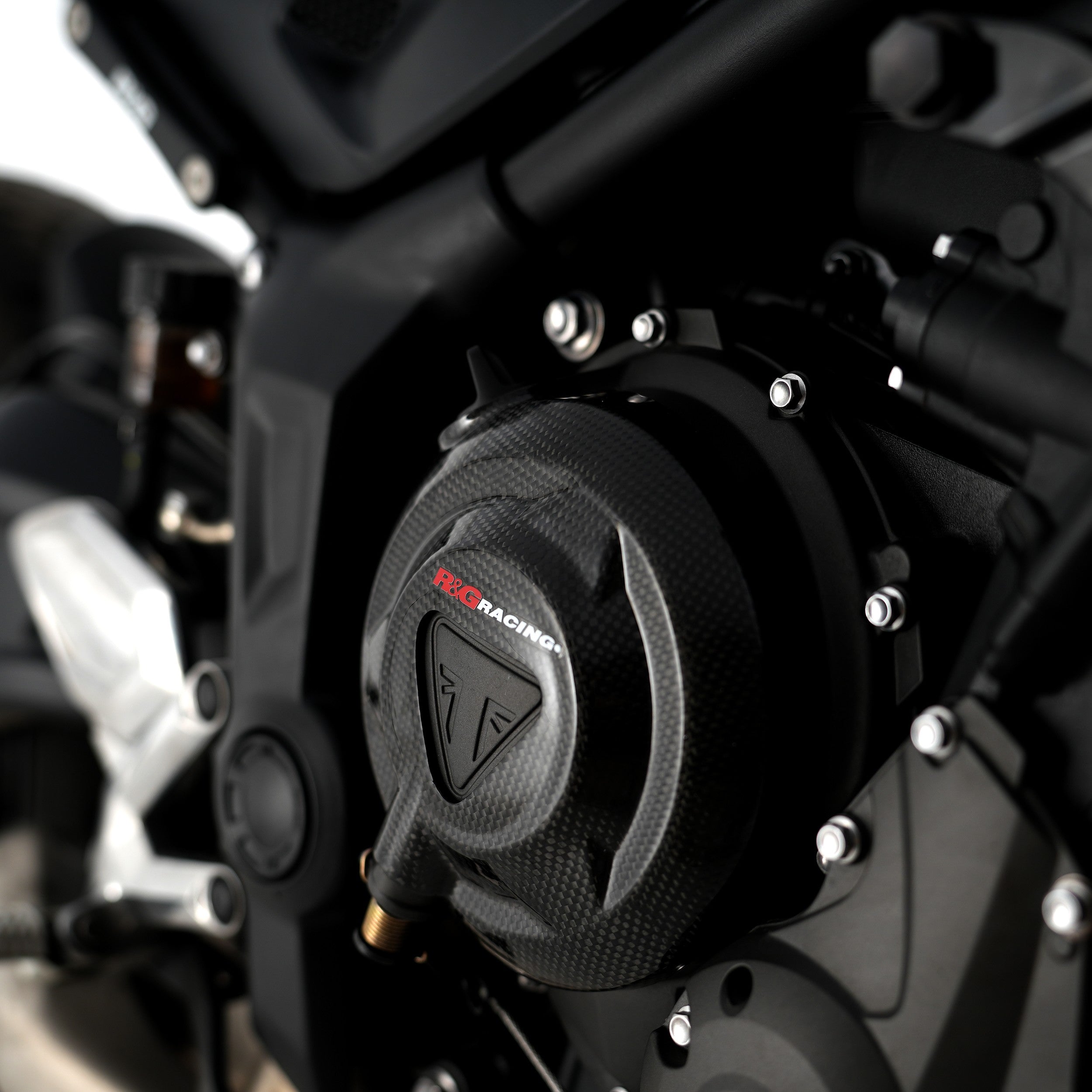 Carbon Fibre Engine Case Slider (RHS) for Triumph Trident 660 '21-, Daytona 660 '24- & Tiger Sport 660 '22- '24 Main image