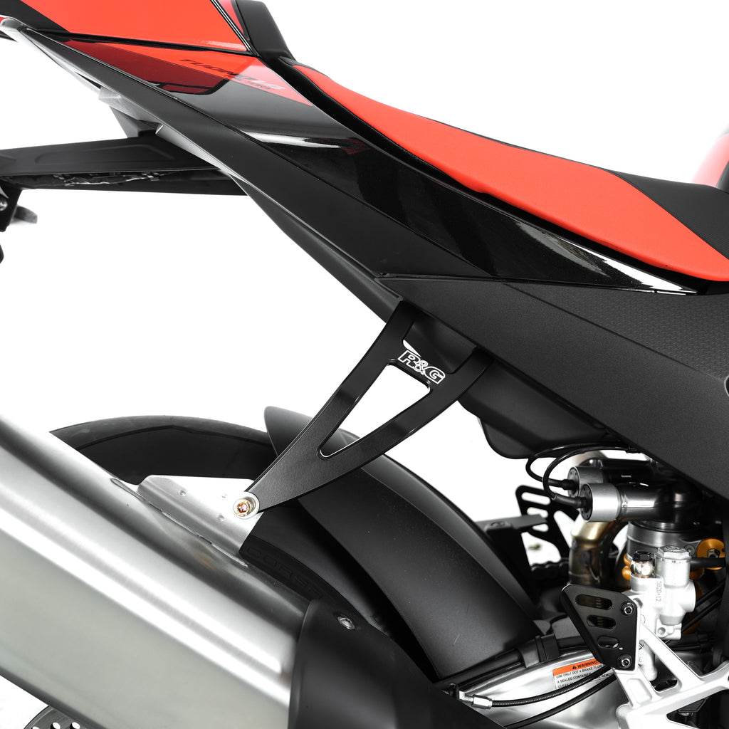 Exhaust Hanger & left hand Footrest Blanking Plate for the Aprilia RSV4 1100 Factory '19- '24 & Tuono V4 1100 (Factory) '21-