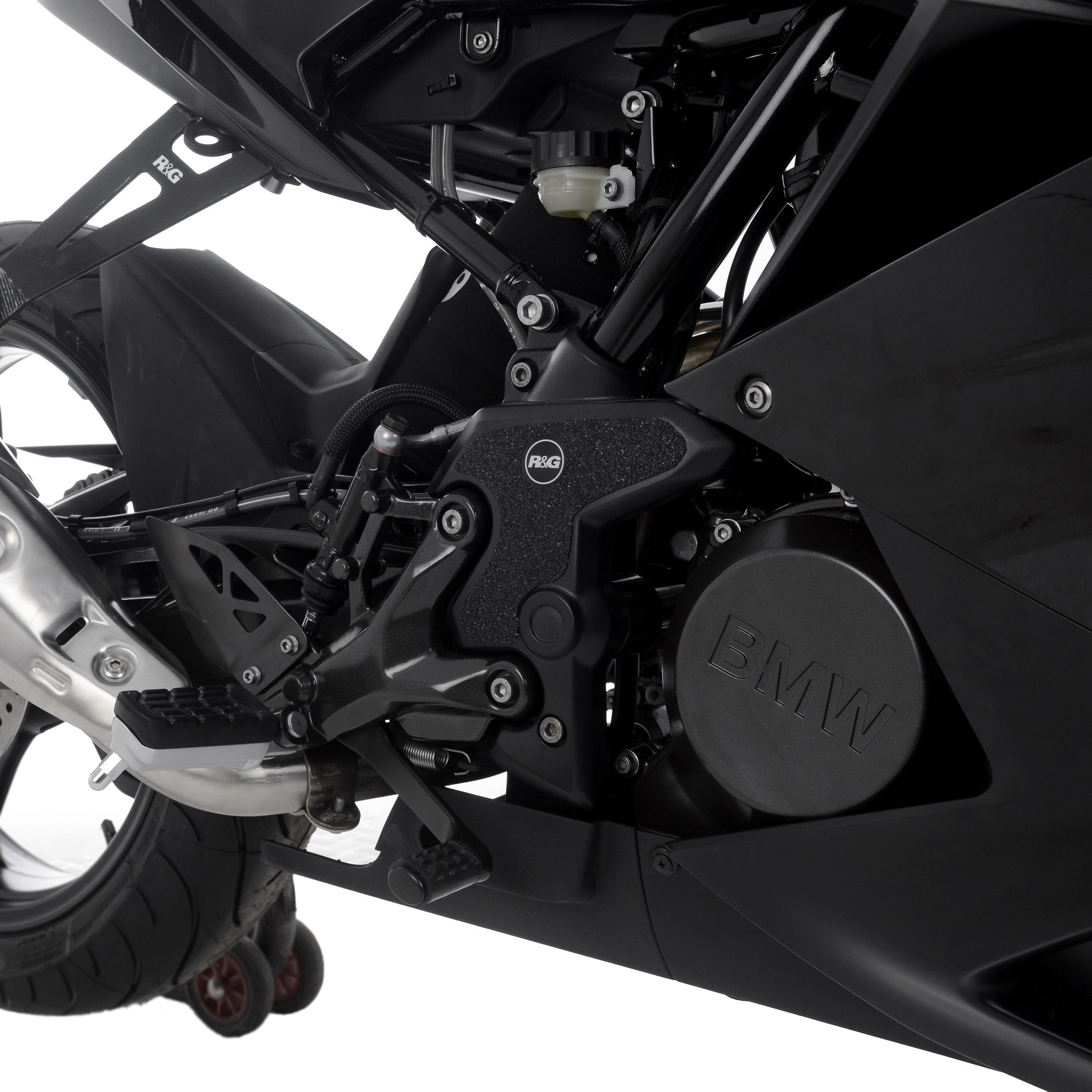 R&G Boot Guard kit for BMW G310RR '22-25 & TVS Apache RR 310 '21-25.