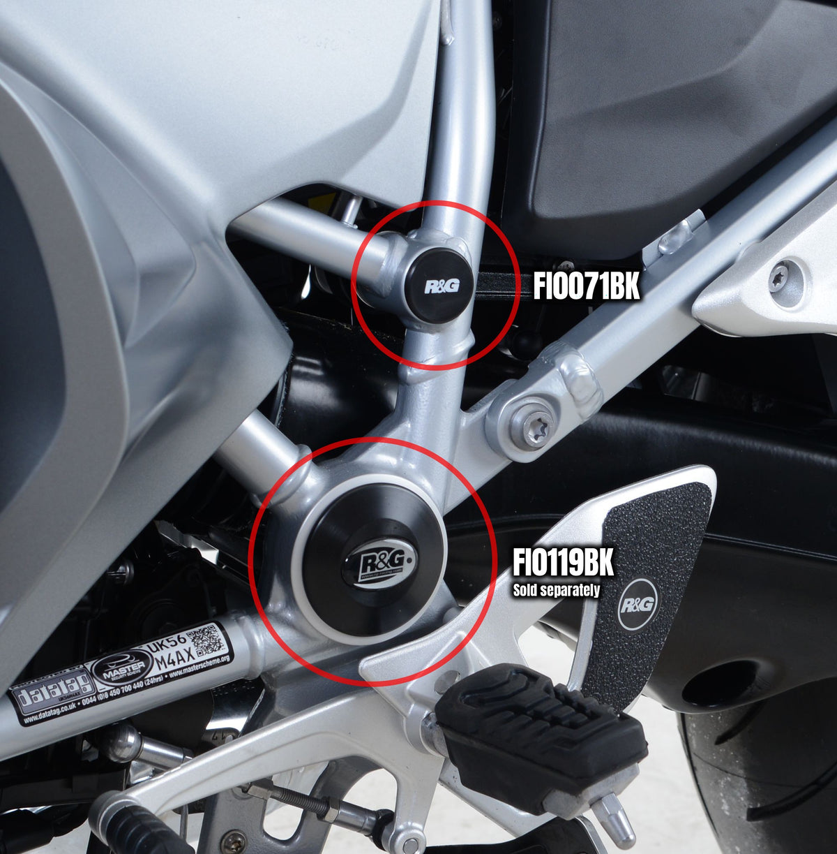 Left Hand Side Mid Frame Plug for BMW R1200RT '14- & R1250RT '19- Main image