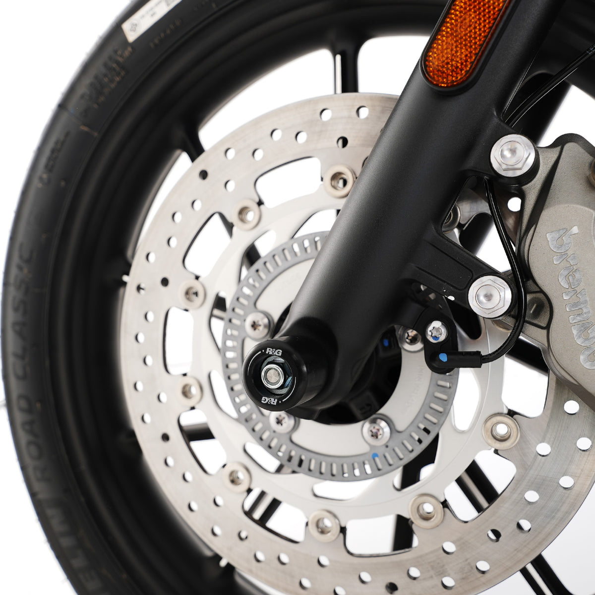 Fork Protectors for the Triumph Street Twin '16-, Speed Twin 900 '22- '24 & Bonneville Bobber 2017.