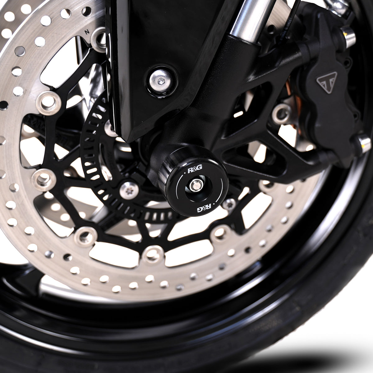 Fork Protectors for the Triumph Daytona 675 '13-, Daytona 660 '24-, Street Triple RX '15-, Street Triple R/RS 765 '17-/ Street Triple S 765 '17- '20, Street Triple 765 RX '26-,  Daytona Moto2™ 765 '20- '24, Trident 660 '21- ,Tiger Sport 800 '25- & Ti