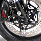 Fork Protectors for the Triumph Daytona 675 '13-, Daytona 660 '24-, Street Triple RX '15-, Street Triple R/RS 765 '17-/ Street Triple S 765 '17- '20, Street Triple 765 RX '26-,  Daytona Moto2™ 765 '20- '24, Trident 660 '21- ,Tiger Sport 800 '25- & Ti