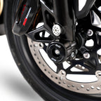 Fork Protectors for the Triumph Daytona 675 '13-, Daytona 660 '24-, Street Triple RX '15-, Street Triple R/RS 765 '17-/ Street Triple S 765 '17- '20, Street Triple 765 RX '26-,  Daytona Moto2™ 765 '20- '24, Trident 660 '21- ,Tiger Sport 800 '25- & Ti