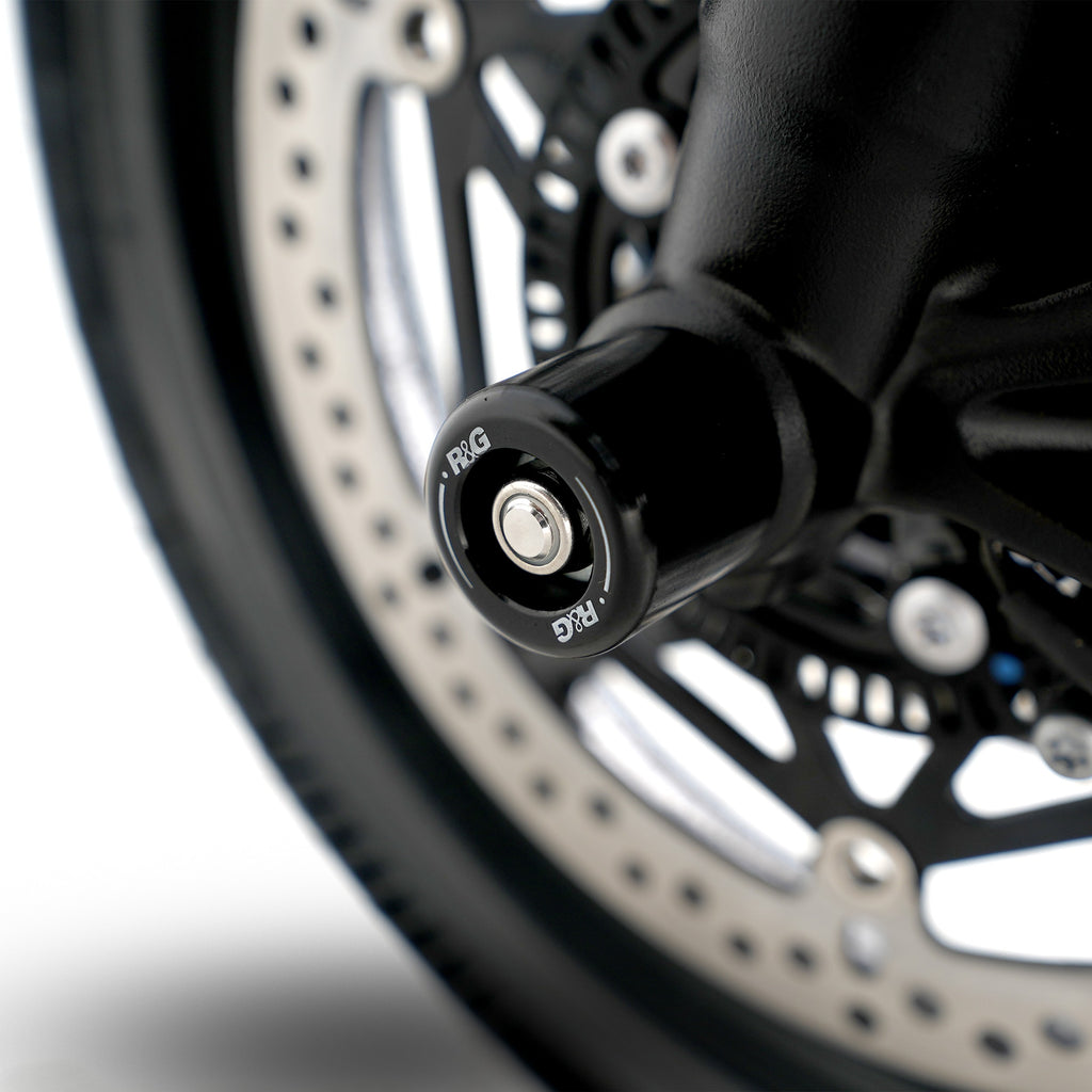 Fork Protectors for Triumph Street Triple R / RS 765 '17-, Street Triple S 765  '17-'20, Daytona 660 '24-, Trident 660 '21-, Tiger Sport 800 '25-,Street Triple 765 RX '26- & & Daytona Moto2™ 765 '20- '24 (small bobbin)