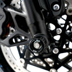 Fork Protectors for Triumph Street Triple R / RS 765 '17-, Street Triple S 765  '17-'20, Daytona 660 '24-, Trident 660 '21-, Tiger Sport 800 '25-,Street Triple 765 RX '26- & & Daytona Moto2™ 765 '20- '24 (small bobbin)