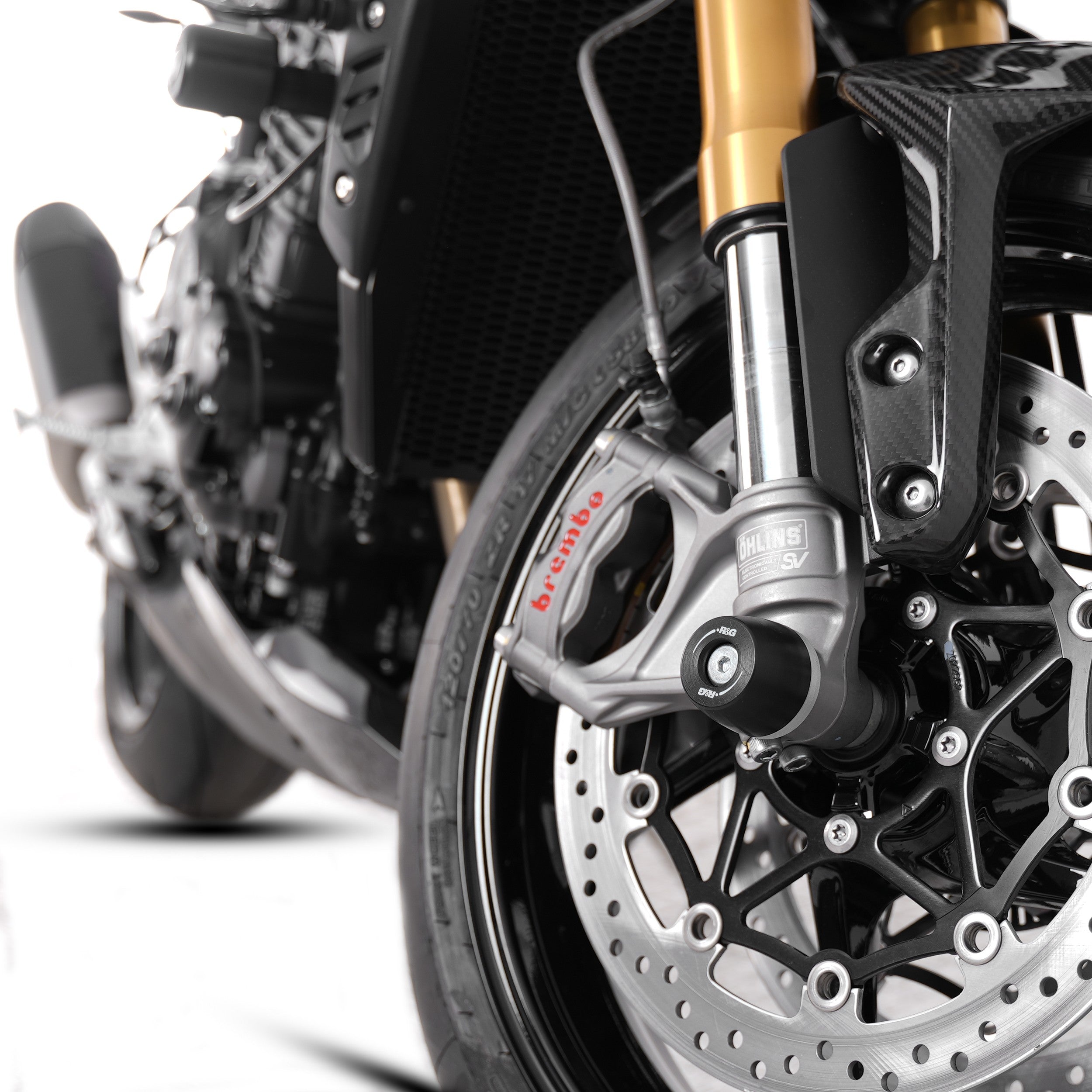 APEX Fork Protectors for Triumph Speed Triple 1200RR '22-, Speed Triple 1200RS '21-, Speed Triple 1200RX '25-, Speed Triple S '11-, Speed Triple RS '18-, Tiger Sport 800 '25- & Speed Triple R '11- Main image