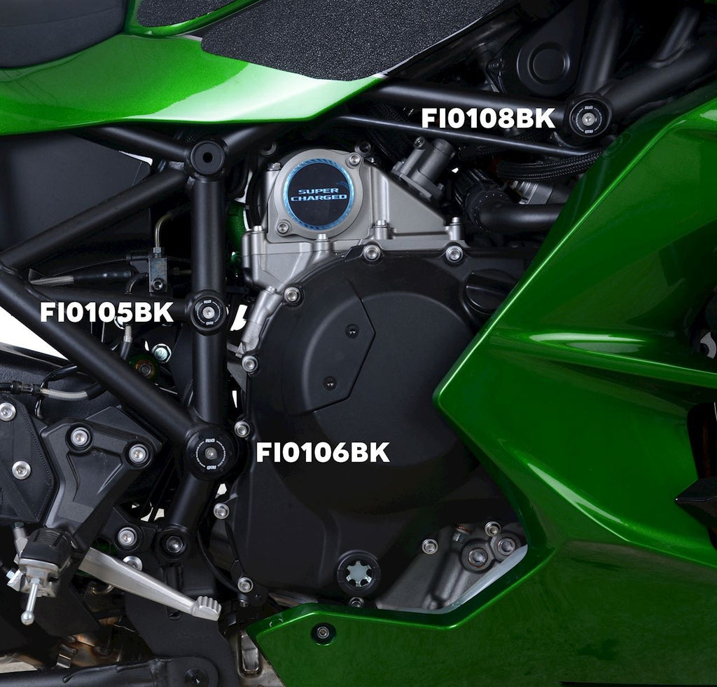 Frame Plug kit for Kawasaki H2 SX (SE) '18- '24 (5 piece)