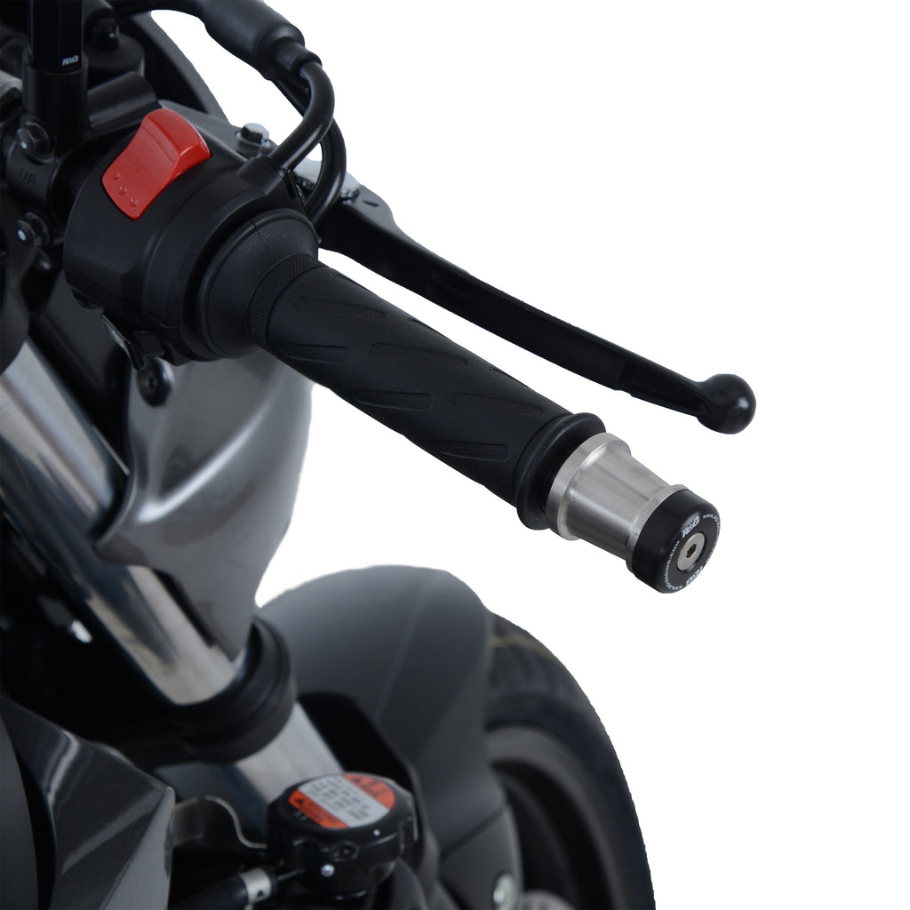 Bar End Sliders for the Suzuki GSX-R600, GSX-R750 and GSX-R1000, GSX-S1000, SV650, SV650X and Gladius 650 models.