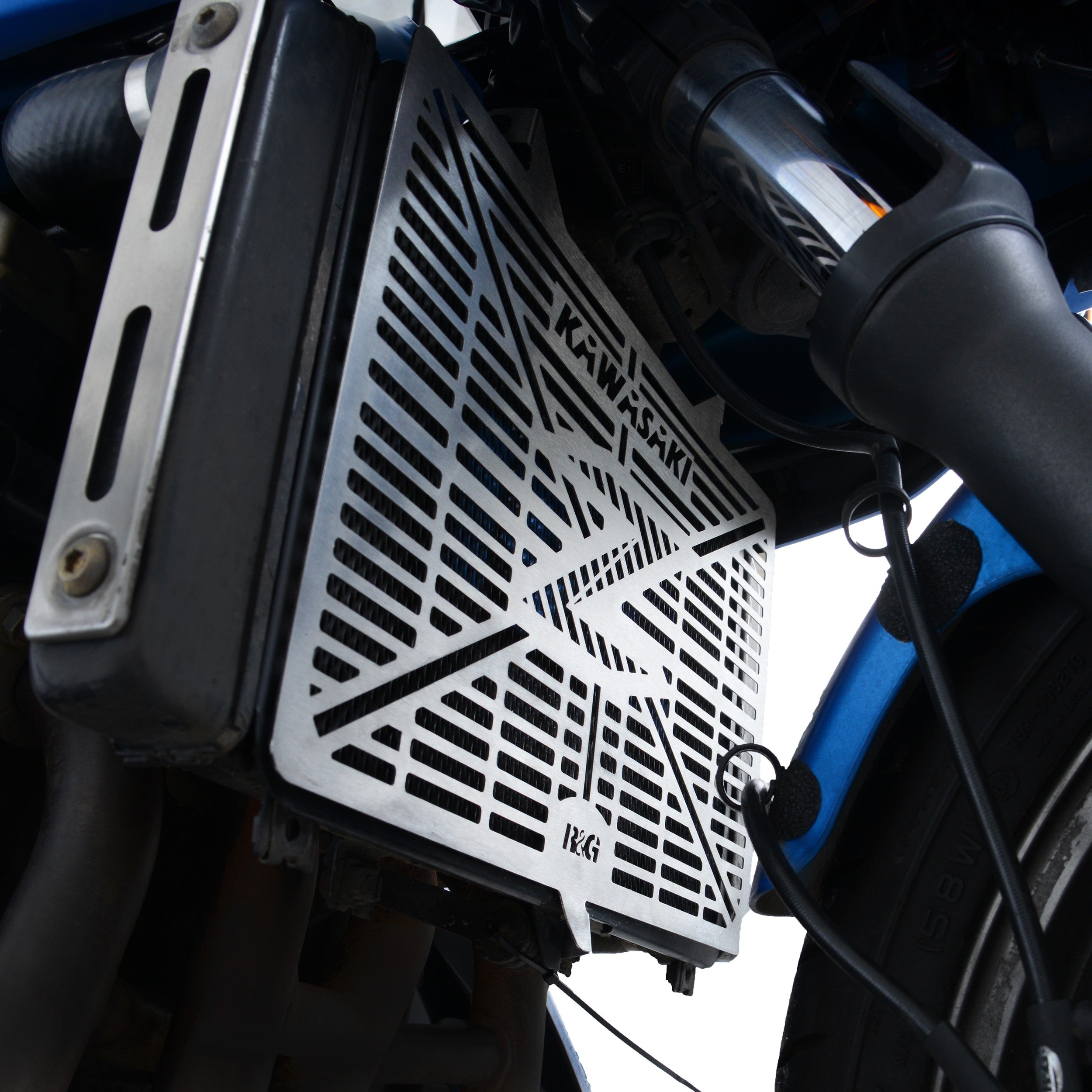 Branded Radiator Guard For Kawasaki Z750/R '07-, Z1000 '10- '24, Z800, Z1000SX, VERSYS 1000 '13-'19 & Ninja 1000SX '20- '24 Secondary image