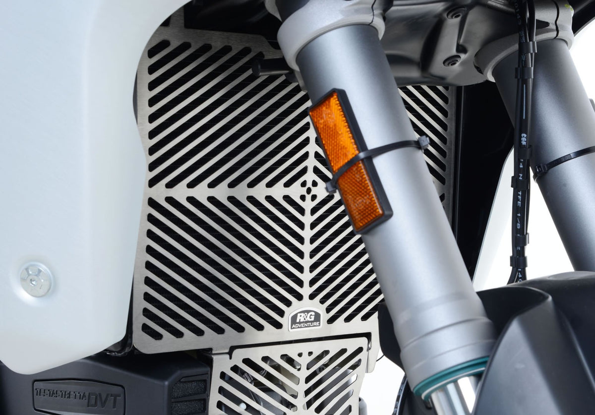 Stainless Steel Radiator Guard for the Ducati Multistrada V2(S) '22- '24, Ducati Multistrada 1200/S '15- and Multistrada 1260 '18-models