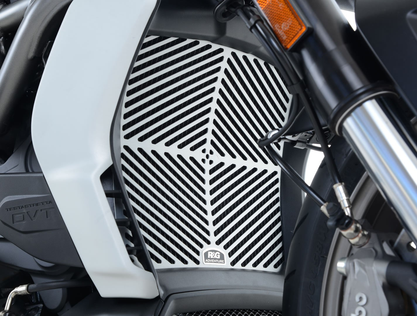 Brushed Aluminium Radiator Guard for the Ducati X-Diavel '16- Secondary image