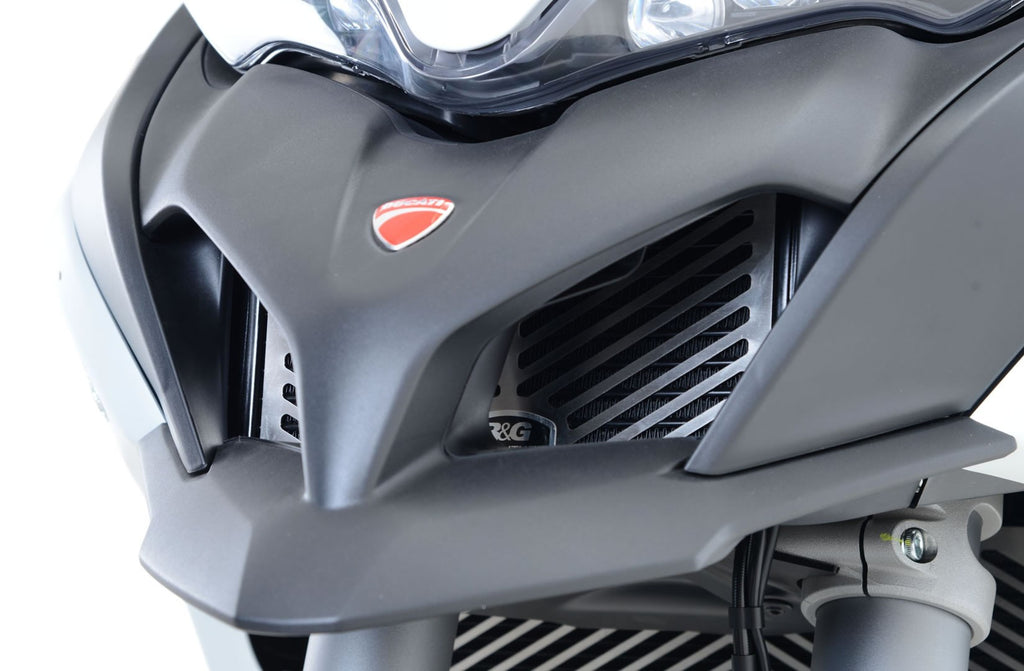 Stainless Oil Cooler Guard for the Ducati Multistrada V2(S) '22- '24, Ducati Multistrada 1200/S '15-, Enduro, Multistrada 950 '17- '21/ 950S '19- '21 models & Multistrada 1260 '18- models