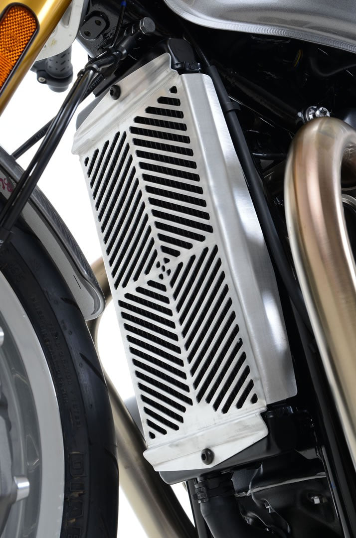 Stainless Steel Radiator Guard for the Triumph Thruxton 1200/R '16-, Speed Twin 1200 '19-'21, Scrambler 900 '23- & Speed Twin 900 '22-