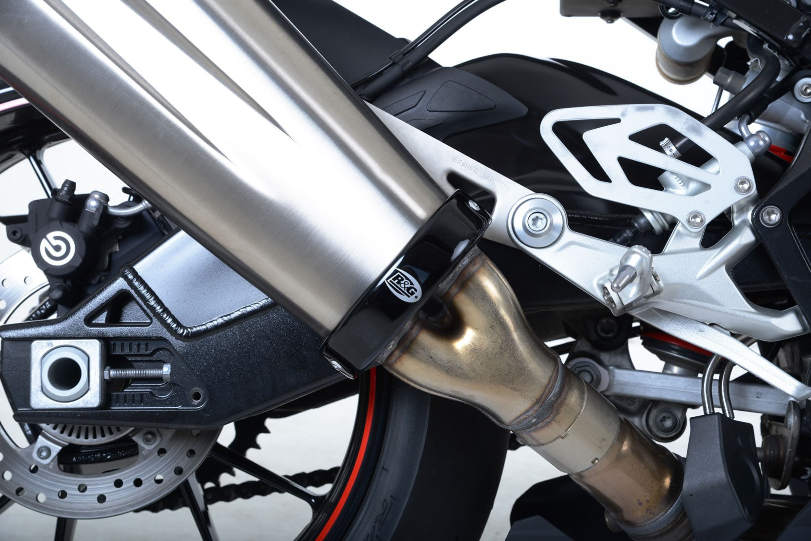 Exhaust Protector for the BMW S1000RR '15-'18 & Honda GB350S '25- (front of muffler type) Secondary image