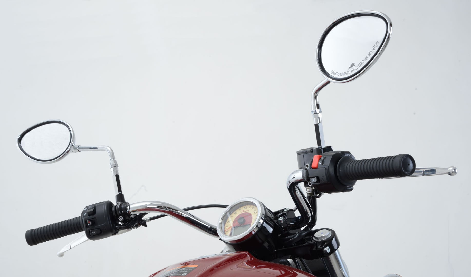 Mirror Risers for Indian Scout '15-, Scout Sixty '18-, Scout Bobber '17-, FTR1200/S '19-25 & CFMoto 700CL-X Heritage '21- Secondary image