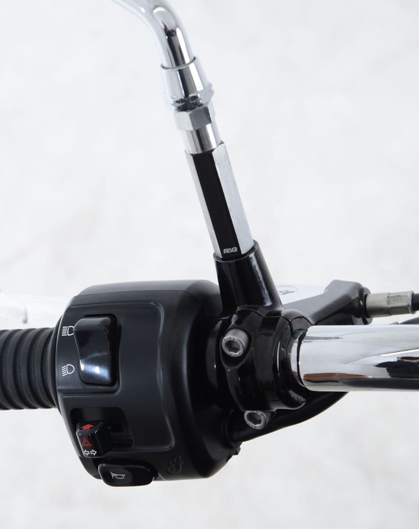 Mirror Risers for Indian Scout '15-, Scout Sixty '18-, Scout Bobber '17-, FTR1200/S '19-25 & CFMoto 700CL-X Heritage '21-