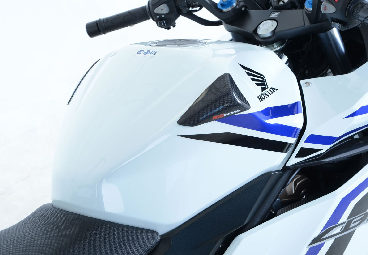 Carbon Fibre Tank Sliders for Honda CBR500R '16- Secondary image