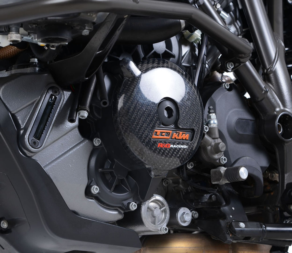 Carbon Engine Case Slider for KTM 1050 Adventure '15-, KTM 1290 Super Adventure '15-'20, 1290 Super Duke '17- '24,1290 Super Duke GT '19- '24 & 1290 Super Duke R '17- '24 LHS