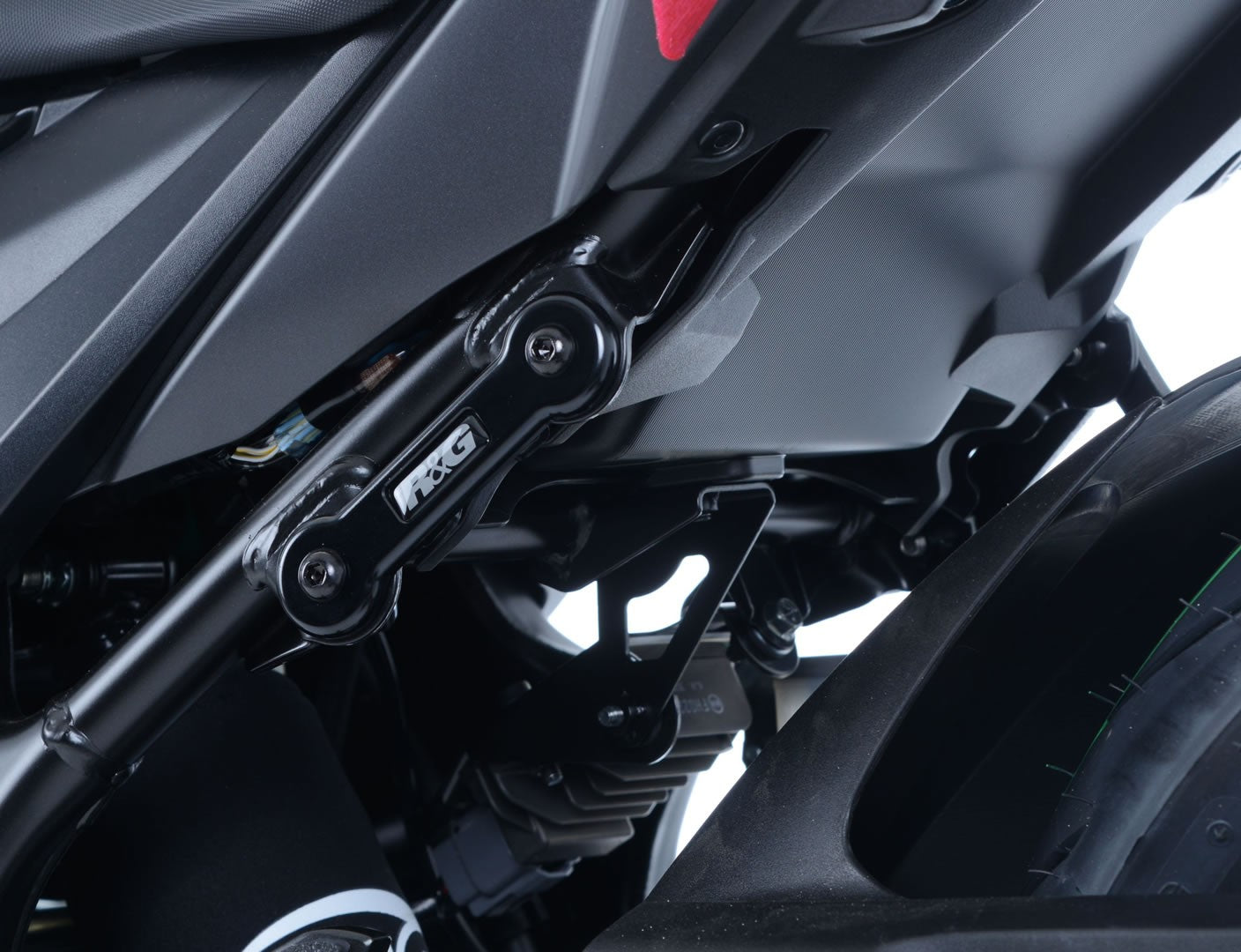 Rear Foot Rest Blanking Plates for Suzuki GSR750 ('11-), GSX-S750 '17- '24 and GSX250R '17-models.