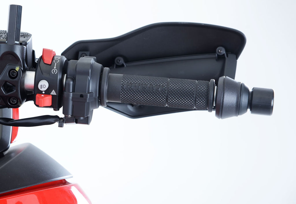 Bar End Sliders for the Ducati DesertX '22-25, Multistrada 950 '17- '21/ 950S '19- '20, Hypermotard 950 '19-25 & Hypermotard 950 SP/RVE '21-25.