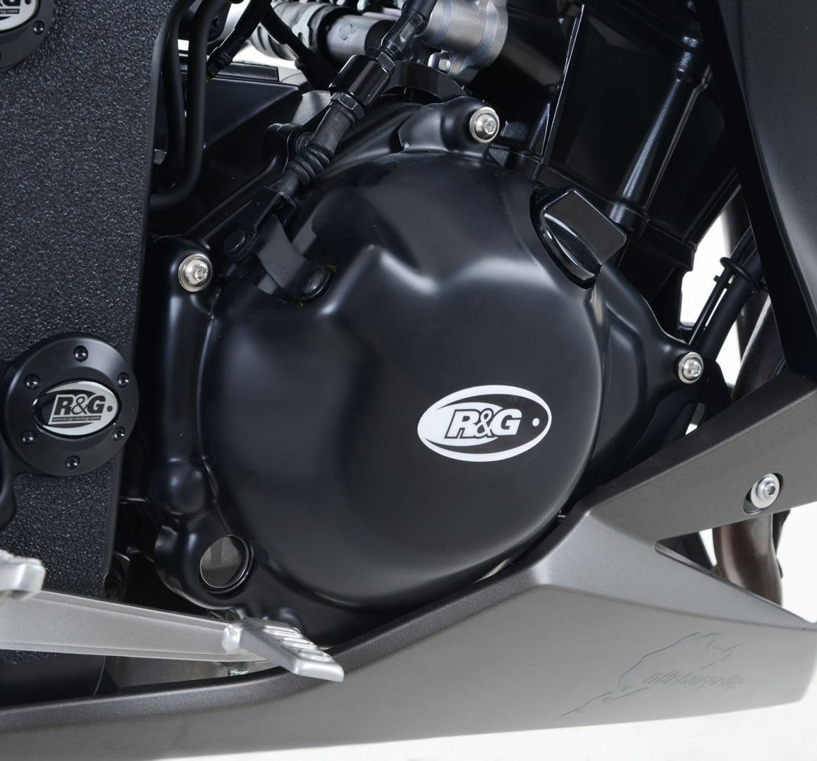Engine Case Cover Kit (2pc) For Kawasaki Ninja 300 '13- , Ninja 250 ('13- '17),  Z250 '13-'18 and Z300 models