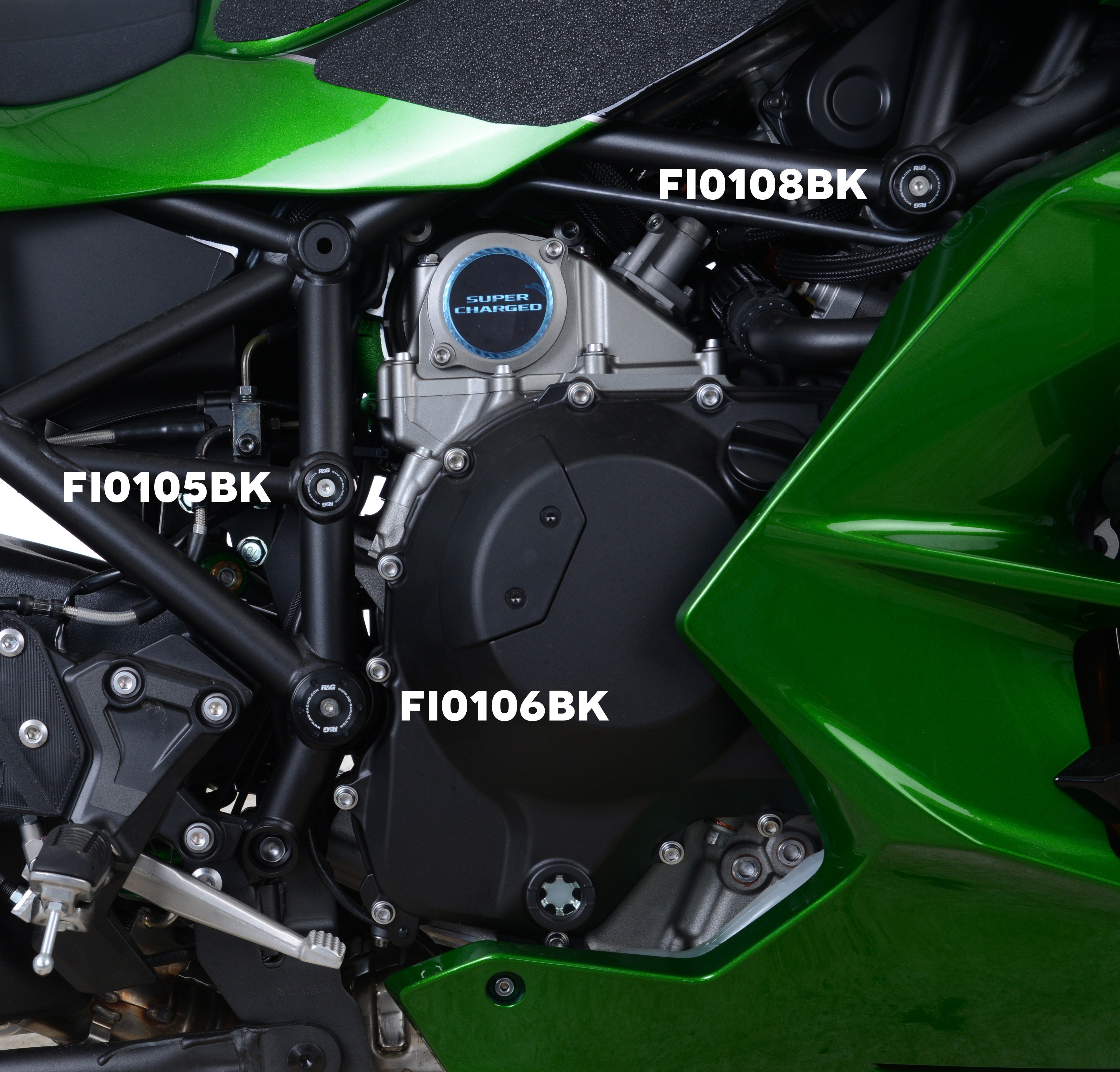 Frame Plug for Kawasaki Ninja H2(R) '15-  & Ninja H2 SX '18- '24 (Middle) Secondary image