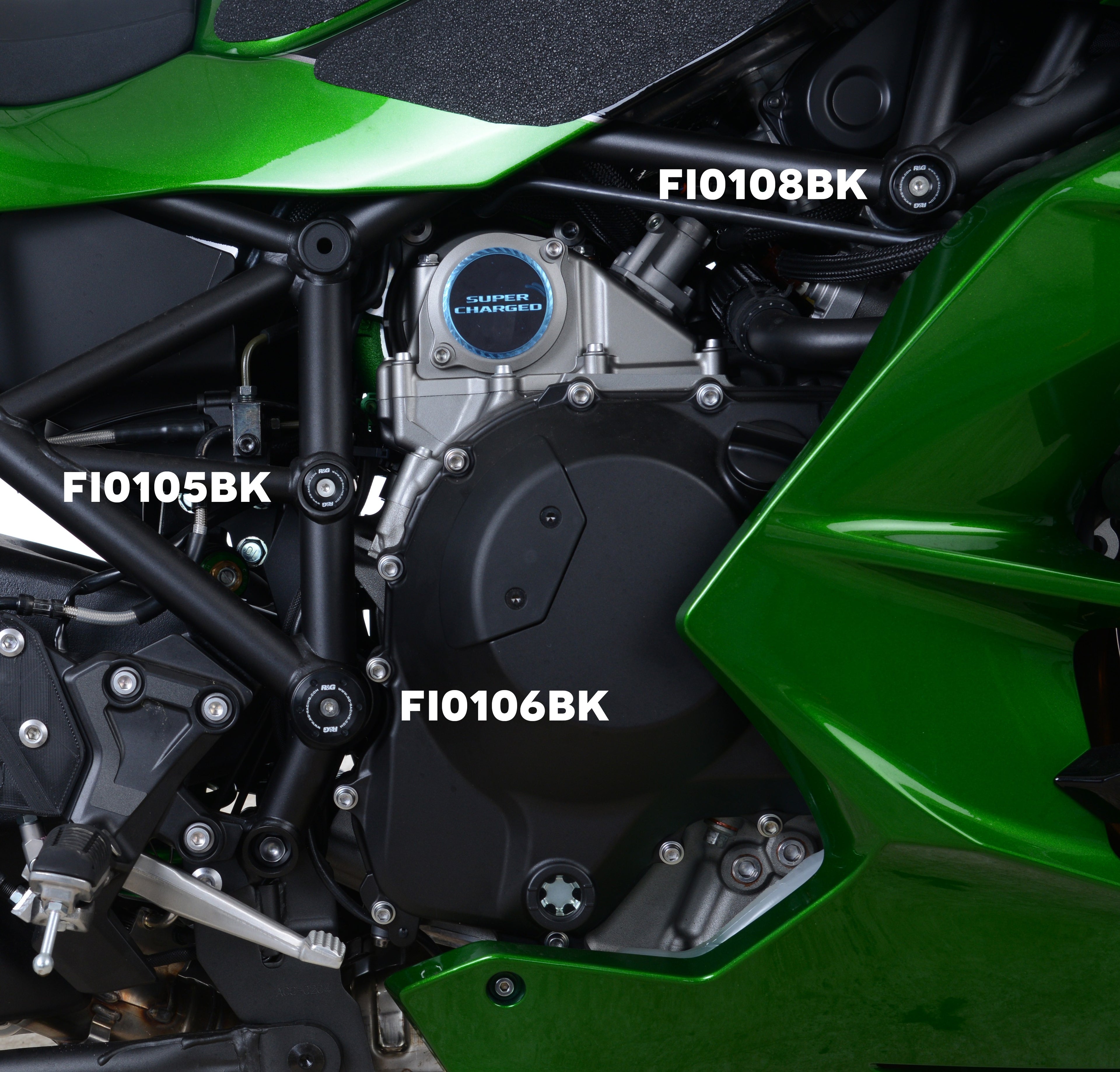 Frame Plug for Kawasaki Ninja H2(R) '15-  & Ninja H2 SX '18- '24 (Middle)
