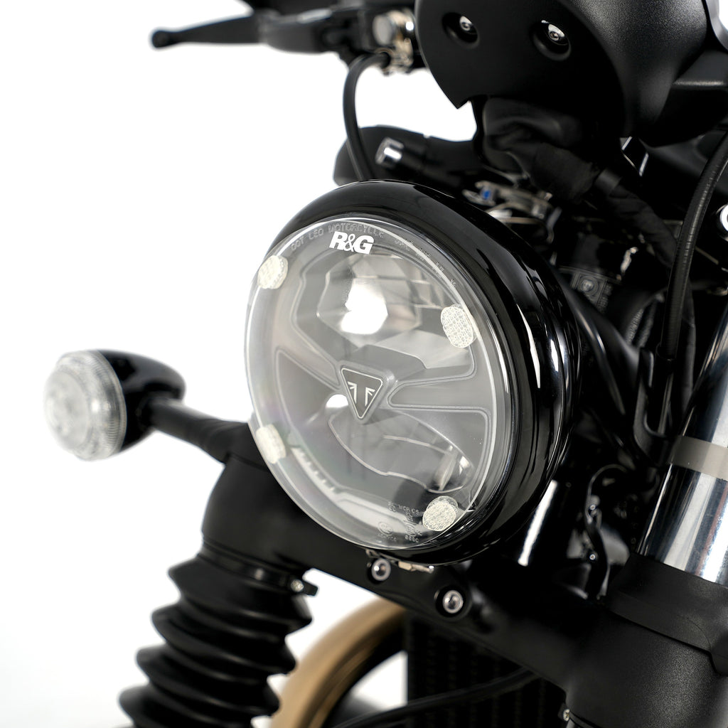 Headlight Shield for Indian FTR1200 (S) '19-25, Scout Bobber '20- & Triumph Scrambler 1200 XC/XE '19-, Bonneville bobber '21-25